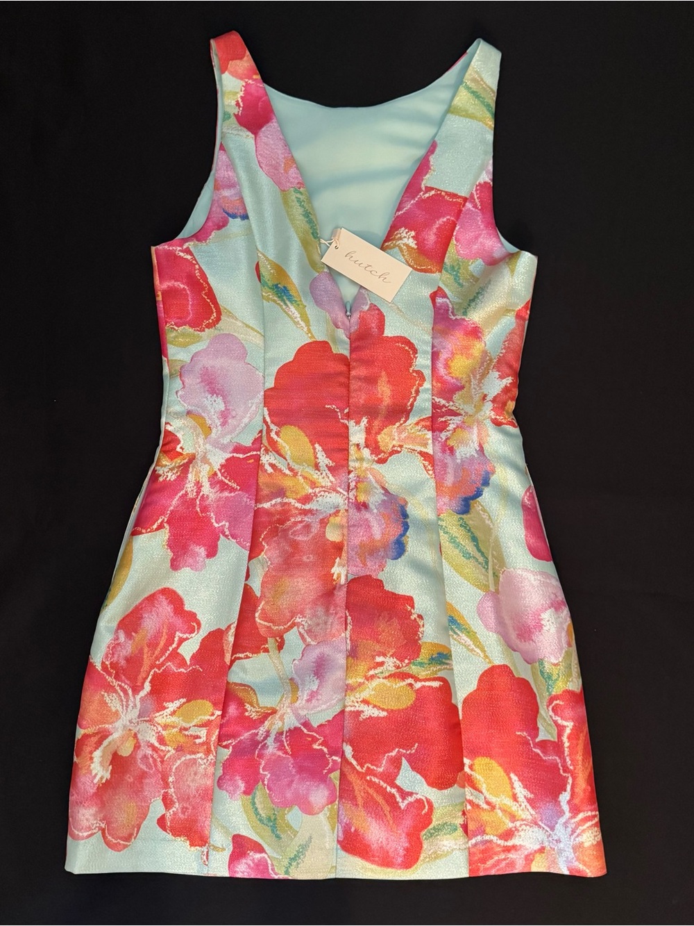 NWT Hutch Floral Mini Dress in Coral and Mint - Picture 2 of 5